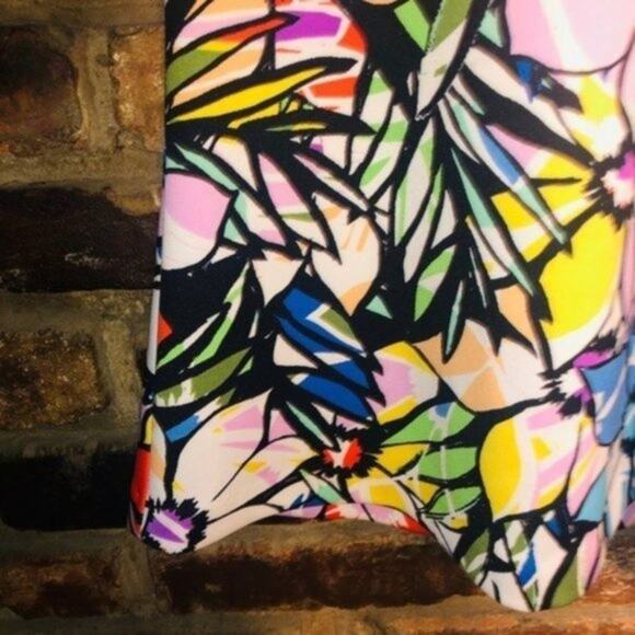 Spense Floral Striped Spring Sleeveless Mini Dress Women's Size 6 - Picture 4 of 7